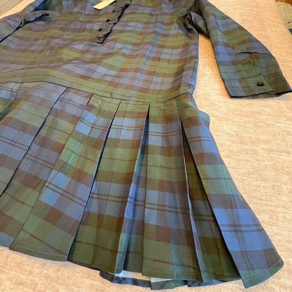 Tuckernuck Blackwatch Tate Plaid Academia Long Sleeve Mini Dress Size XXL NWT - Picture 4 of 10